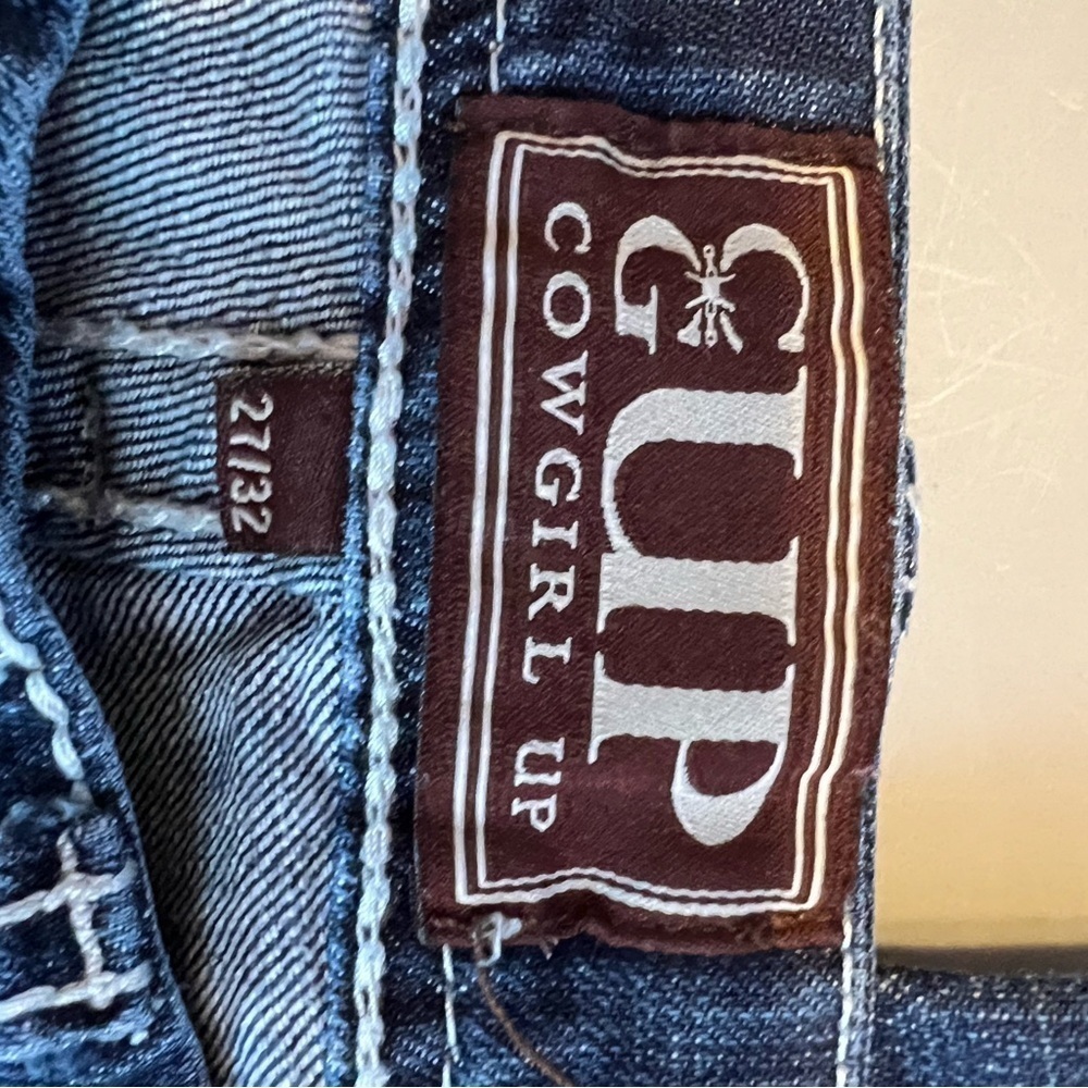 Cowgirl Up One-Up Jeans Western 27x32 - Picture 5 of 11